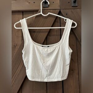 SHEIN White cropped tank top #croptop size medium